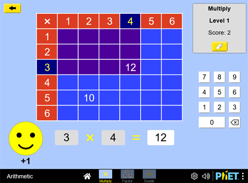 Interactive math app
